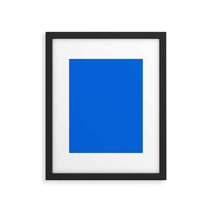 Maximal Blue Solid Color Framed Art Print Gallery Image 1