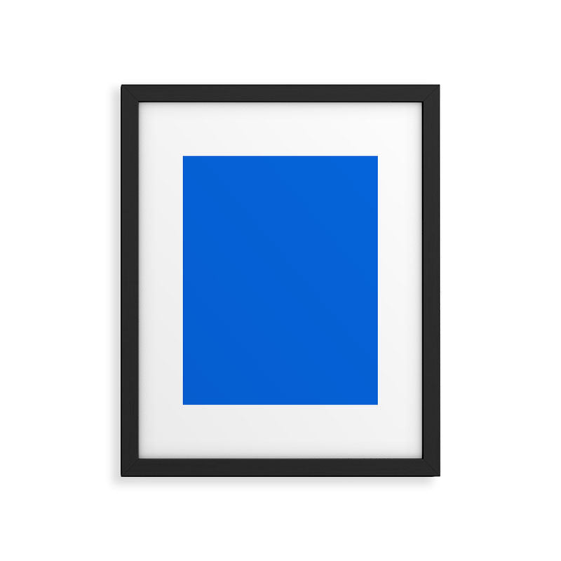 Maximal Blue Solid Color Framed Art Print Gallery Image 6