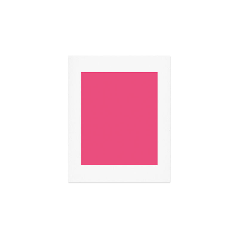 Maximal Hot Pink Solid Color Art Print Gallery Image 1