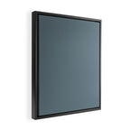 Medium Neutral Blue Gray Solid  Framed Canvas Print Gallery Image 2