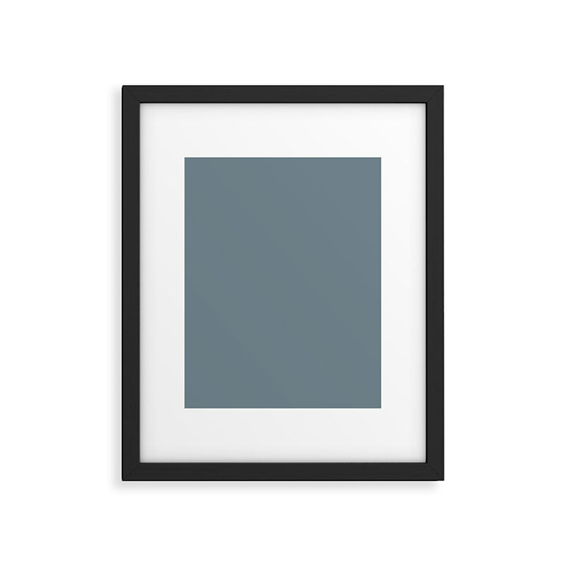 Medium Neutral Blue Gray Solid  Framed Art Print Gallery Image 6