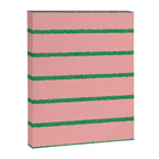 Miami Simple Stripe Pink and Green Pattern Canvas Print Gallery Image 8