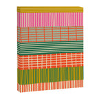 Mid Century Finnish Patchwork Abstract Stripe Pattern Canvas Print Gallery Image 6