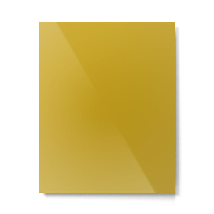 Mid Century Mod Mustard Yellow Solid Metal Print Gallery Image 1