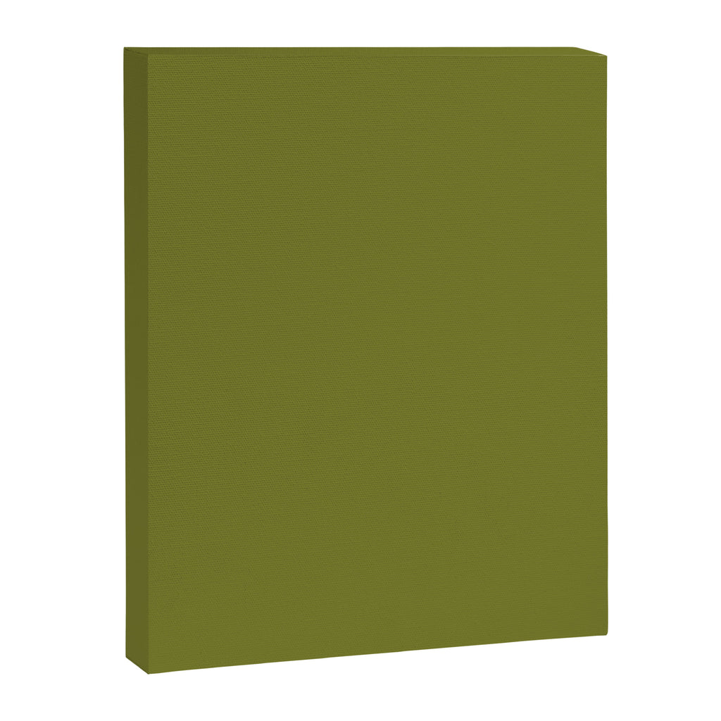Mid Century Mod Olive Avocado Green Solid Colour  Canvas Print Gallery Image 8