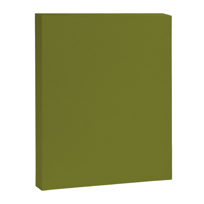 Mid Century Mod Olive Avocado Green Solid Colour  Canvas Print Gallery Image 1