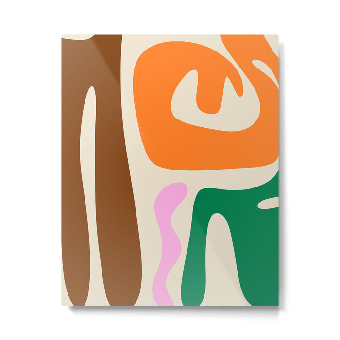 Mid Century Modern Abstract Kwaito Contemporary Pattern Metal Print Gallery Image 1