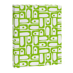 Mid Century Modern Abstract Lime Green and White Piquet Multi Pattern Canvas Print Gallery Image 8