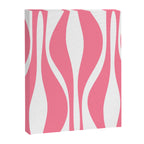 Mid Century Modern Abstract Lounge Pattern in Pink and White Canvas Print Gallery Image 8