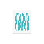 Mid Century Modern Abstract Lounge Pattern in Turquoise Art Print Gallery Image 1