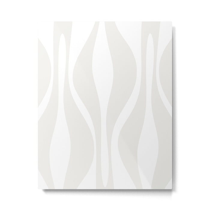 Mid Century Modern Abstract Lounge Pattern in White Metal Print Gallery Image 1