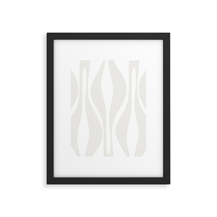 Mid Century Modern Abstract Lounge Pattern in White Framed Art Print Gallery Image 1