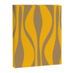 Mid Century Modern Abstract Lounge Pattern in Yellow Orange and Coffee Brown Canvas Print Gallery Image 8