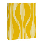 Mid Century Modern Abstract Lounge Striped Ogee Pattern in Yellow and White  Canvas Print Gallery Image 8