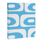 Mid Century Modern Abstract Piquet Pattern Bright Blue and White Canvas Print Gallery Image 8