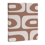 Mid Century Modern Abstract Piquet Retro Pattern in Mocha Brown Latte Canvas Print Gallery Image 8