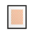 Mid Century Modern Atomic Age Peach Starburst Pattern Framed Art Print Gallery Image 5