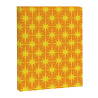 Mid Century Modern Atomic Age Starburst Pattern in Retro Orange and Yellow Canvas Print Gallery Image 8