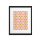Mid Century Modern Atomic Age Starburst Pattern Pink and Gold  Framed Art Print Gallery Image 5