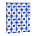 Mid Century Modern Atomic Age Starburst Stars Pattern Royal Blue and White Canvas Print Gallery Image 6