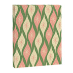 Mid Century Modern Atomic Christmas Abstract Ornaments Blush Pink and Vintage Green Pattern Canvas Print Gallery Image 8