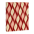 Mid Century Modern Atomic Christmas Ornaments Blush Pink and Maroon Pattern Canvas Print Gallery Image 8