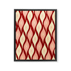 Mid Century Modern Atomic Christmas Ornaments Blush Pink and Maroon Pattern Framed Canvas Print Gallery Image 8