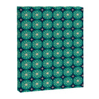 Mid Century Modern Atomic Dots and Stars Retro Pattern 2 in Mid Mod Teal Turquoise Navy Blue Beige Canvas Print Gallery Image 8