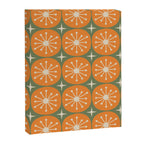Mid Century Modern Atomic Dots and Stars Retro Pattern in Mossy Sage Olive Green Orange Beige Canvas Print Gallery Image 8
