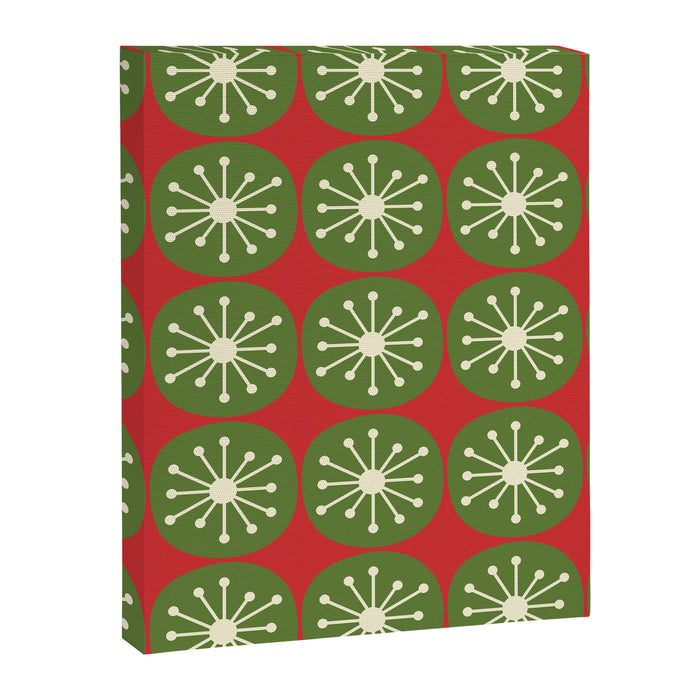 Mid Century Modern Atomic Dots Retro Christmas Pattern Canvas Print Gallery Image 1