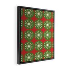 Mid Century Modern Atomic Dots Retro Christmas Pattern Framed Canvas Print Gallery Image 2