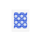 Mid Century Modern Atomic Drops Light Blue Royal Blue Art Print Gallery Image 1