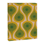 Mid Century Modern Atomic Drops Pattern Green Mustard Canvas Print Gallery Image 8