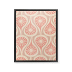 Mid Century Modern Atomic Drops Retro Pattern in Dusky Blush Pink Framed Canvas Print Gallery Image 8