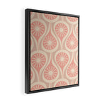 Mid Century Modern Atomic Drops Retro Pattern in Dusky Blush Pink Framed Canvas Print Gallery Image 2