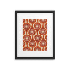 Mid Century Modern Atomic Drops Retro Pattern in Midcentury Burnt Orange and Beige Framed Art Print Gallery Image 6