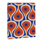 Mid Century Modern Atomic Drops Retro Pattern in Orange and Bright Blue Canvas Print Gallery Image 8
