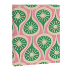 Mid Century Modern Atomic Drops Retro Pattern Pink and Green Canvas Print Gallery Image 8