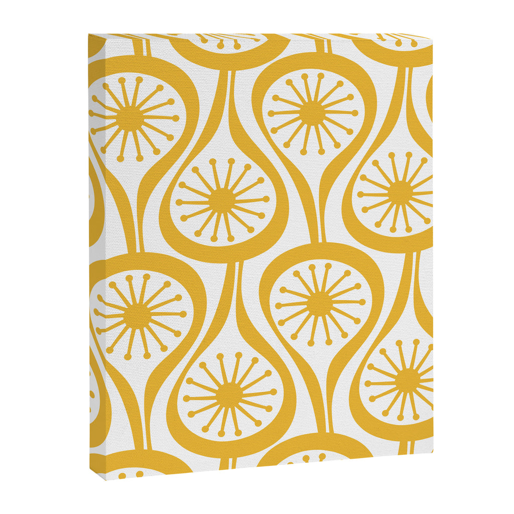 Mid Century Modern Atomic Drops Yellow Canvas Print Gallery Image 8