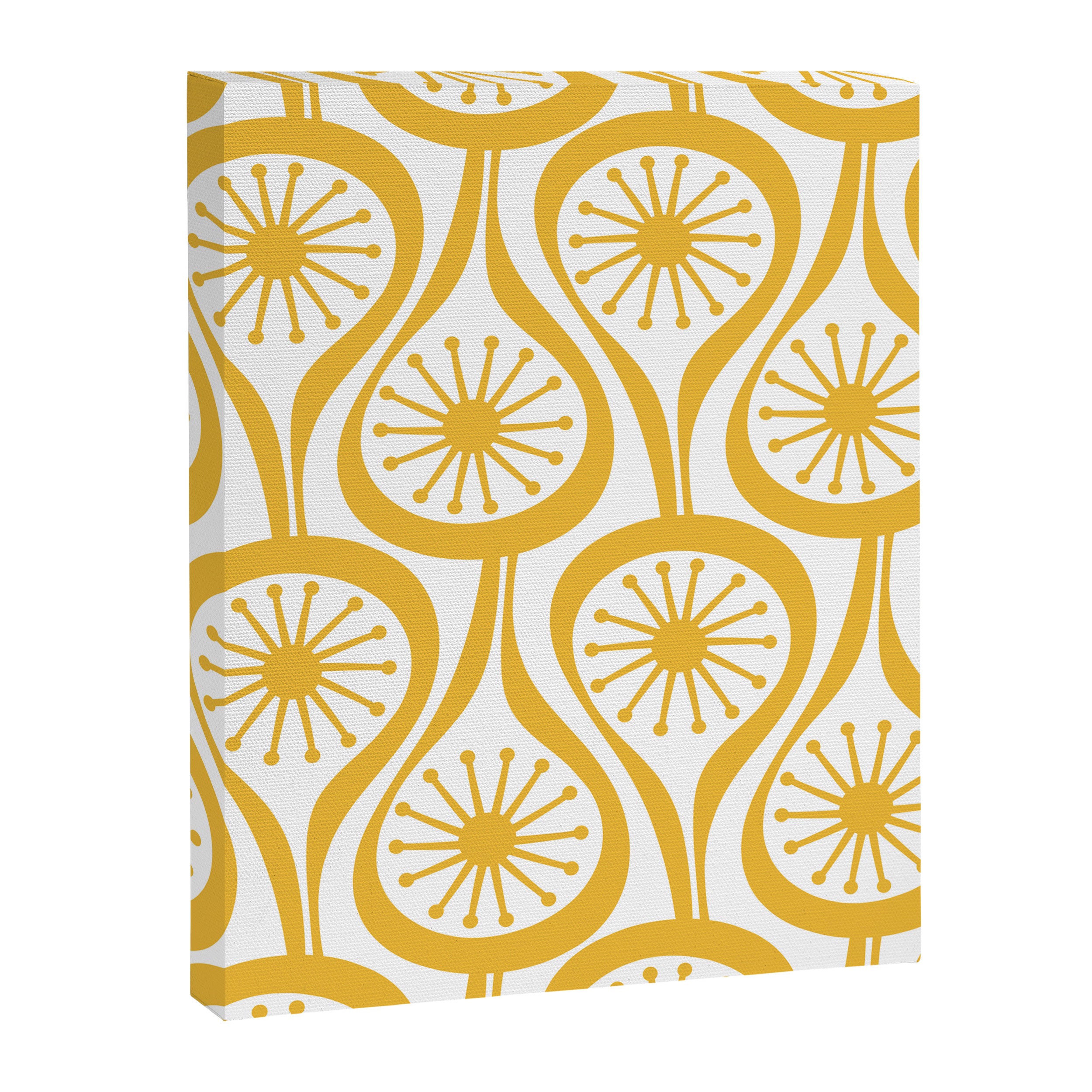 Mid Century Modern Atomic Drops Yellow Canvas Print Gallery Image 8