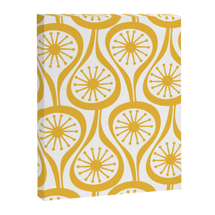 Mid Century Modern Atomic Drops Yellow Canvas Print Gallery Image 1