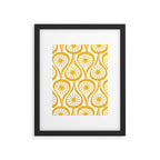 Mid Century Modern Atomic Drops Yellow Framed Art Print Gallery Image 6