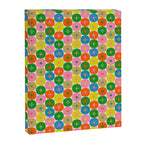 Mid Century Modern Atomic Future Colorful Dots and Stars Pattern small Canvas Print Gallery Image 8