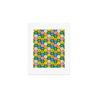Mid Century Modern Atomic Future Colorful Modtastic Dots and Stars Pattern 2 Art Print Gallery Image 1