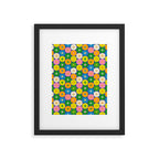 Mid Century Modern Atomic Future Colorful Modtastic Dots and Stars Pattern 2 Framed Art Print Gallery Image 6
