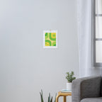 Mid Century Modern Atomic Groove Retro Abstract Pattern Lime Green and Yellow Art Print Gallery Image 3