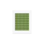 Mid Century Modern Atomic Starburst Grid Retro Christmas Green and Cream Art Print Gallery Image 1