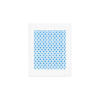 Mid Century Modern Atomic Starbursts Blue and White Pattern Art Print Gallery Image 1
