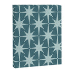 Mid Century Modern Atomic Starbursts Teal Celadon Small Pattern Canvas Print Gallery Image 6