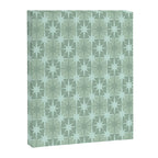 Mid Century Modern Atomic Stars Checkered Starburst Pattern in Retro Sea Glass Green Tones Canvas Print Gallery Image 6